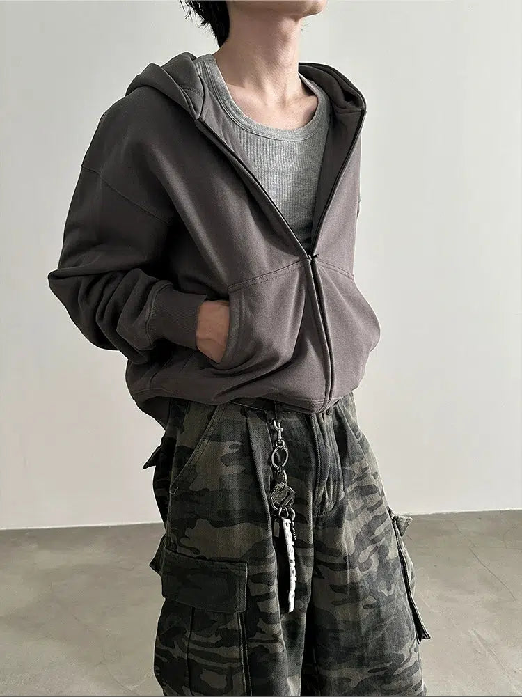 Zip-up Hoodie with Pockets