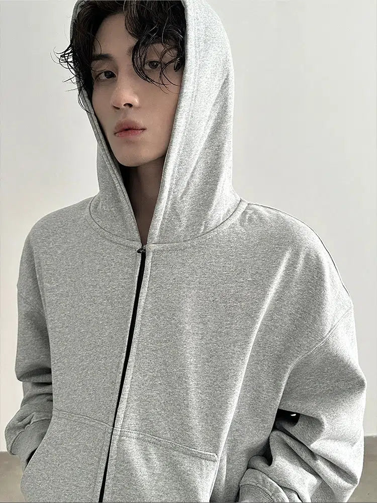 Zip-up Hoodie with Pockets