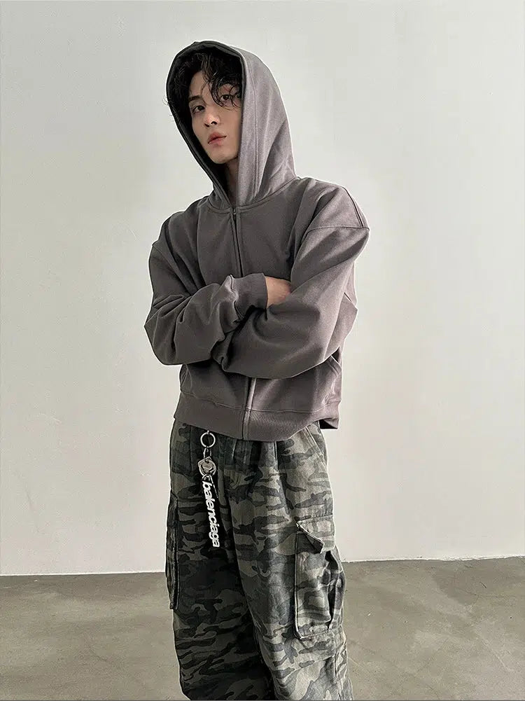 Zip-up Hoodie with Pockets