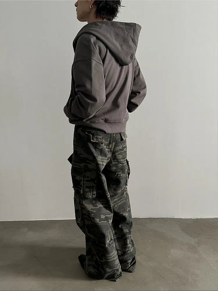 Zip-up Hoodie with Pockets