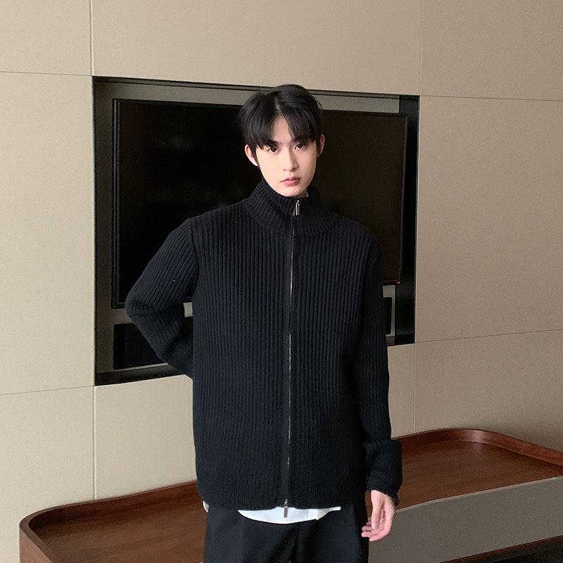 Zipped Knitted Cardigan