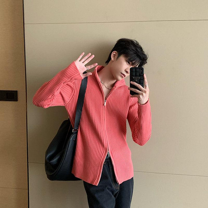 Zipped Knitted Cardigan