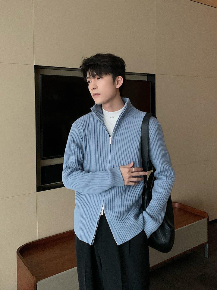 Zipped Knitted Cardigan