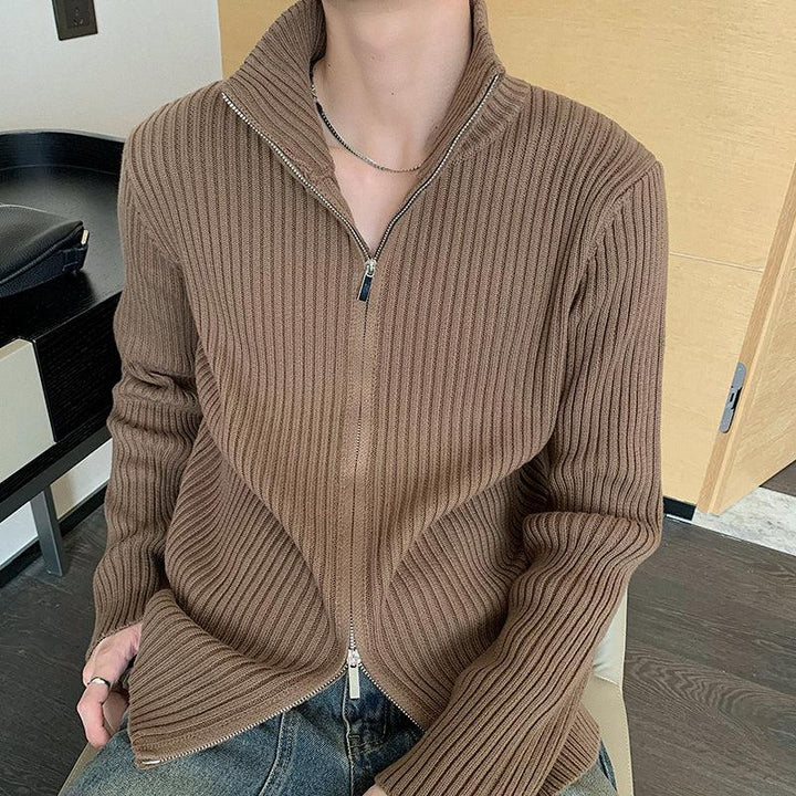 Zipped Knitted Cardigan