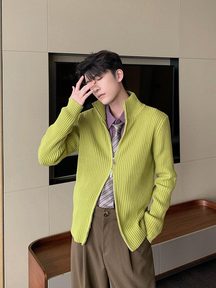Zipped Knitted Cardigan