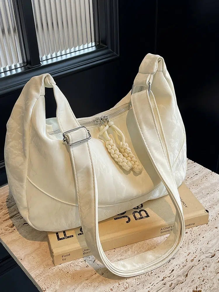 Zipper Closure Shoulder Bag