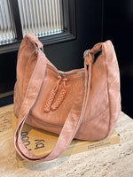 Zipper Closure Shoulder Bag