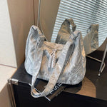 Zipper Closure Shoulder Bag