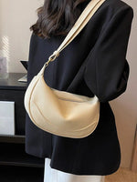 Zipper Closure Shoulder Handbag