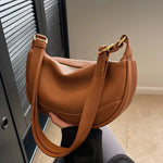 Zipper Closure Shoulder Handbag