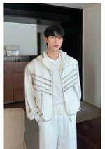 Zipper Hooded Jacket Loose Straight Pants Suit