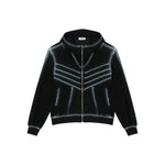 Zipper Hooded Jacket Loose Straight Pants Suit