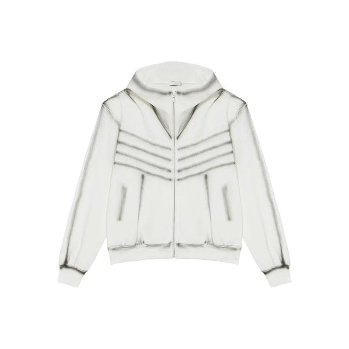 Zipper Hooded Jacket Loose Straight Pants Suit