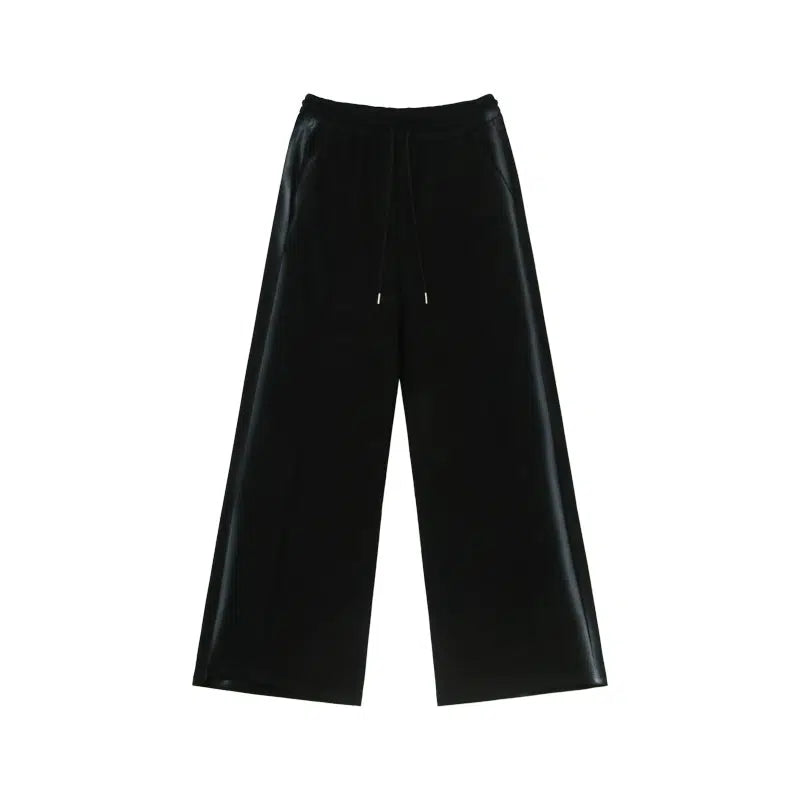 Zipper Hooded Jacket Loose Straight Pants Suit