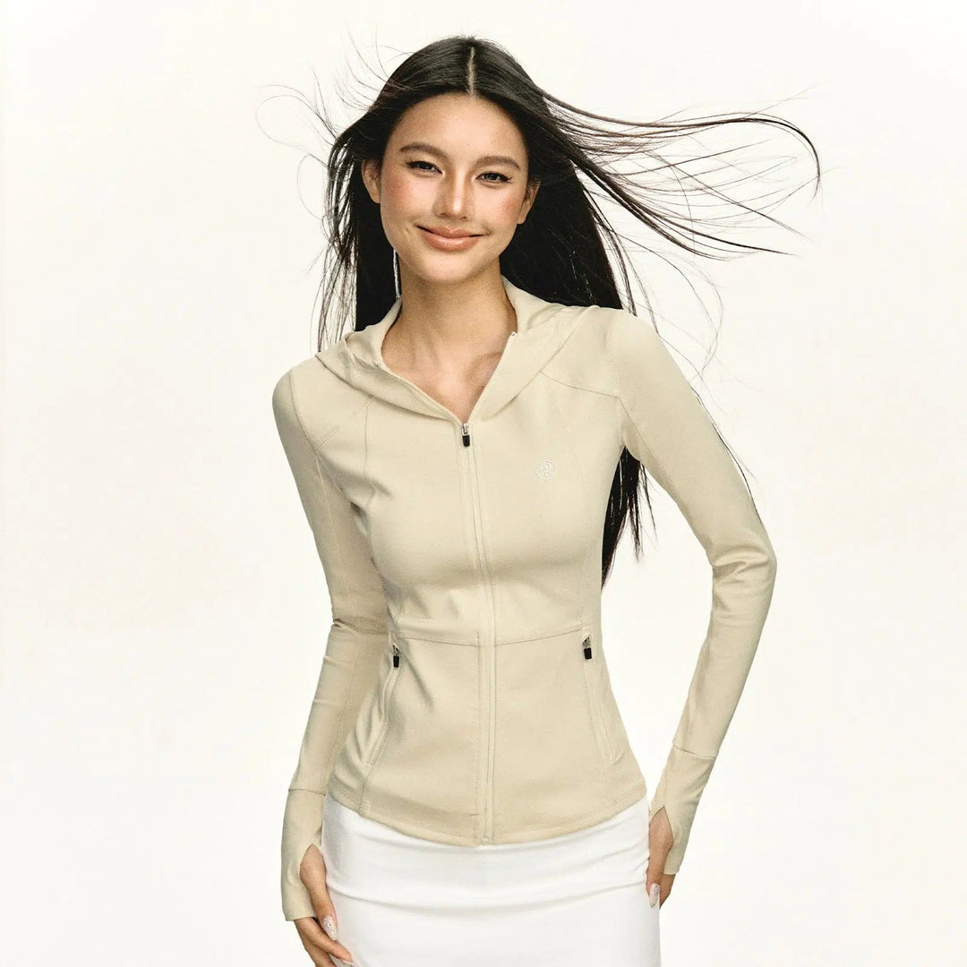 Zipper Hooded Sport Coat