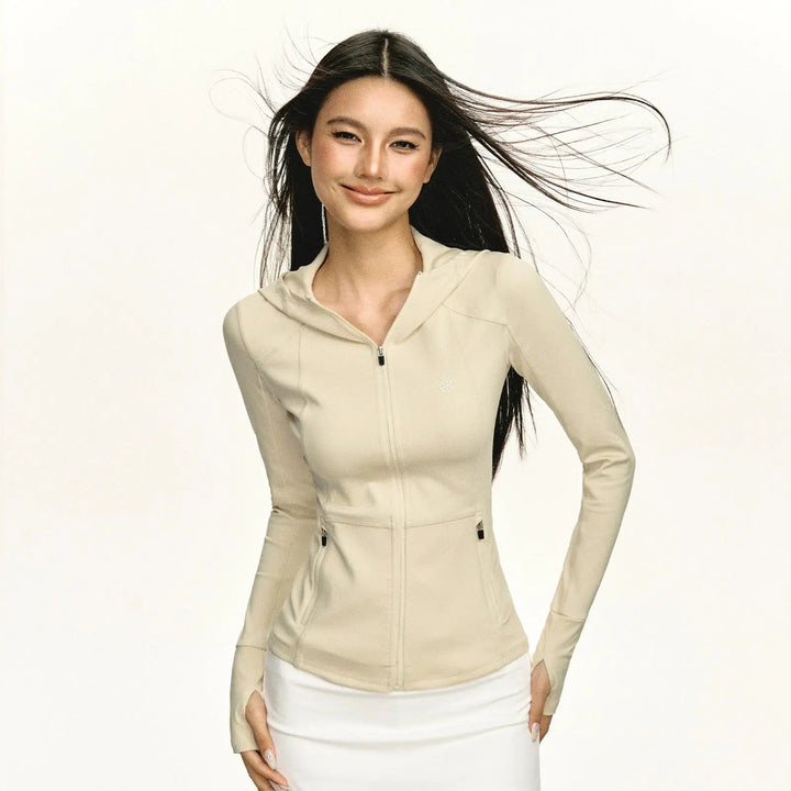 Zipper Hooded Sport Coat