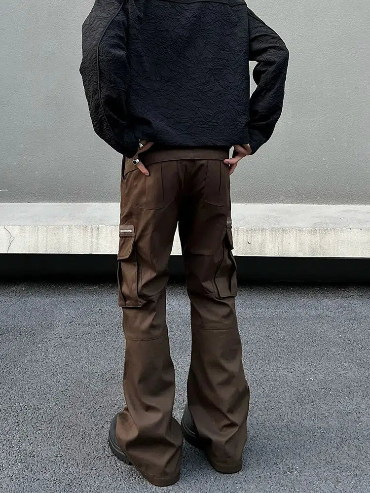 Zipper Pockets Casual Cargo Pants