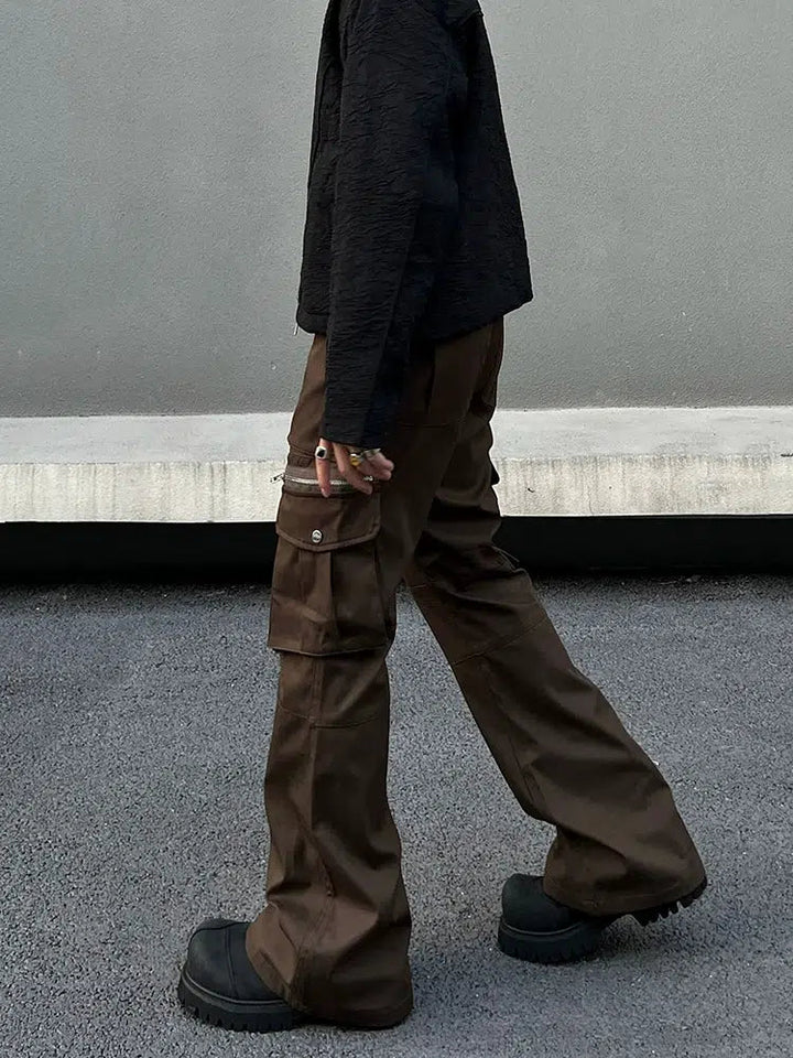 Zipper Pockets Casual Cargo Pants