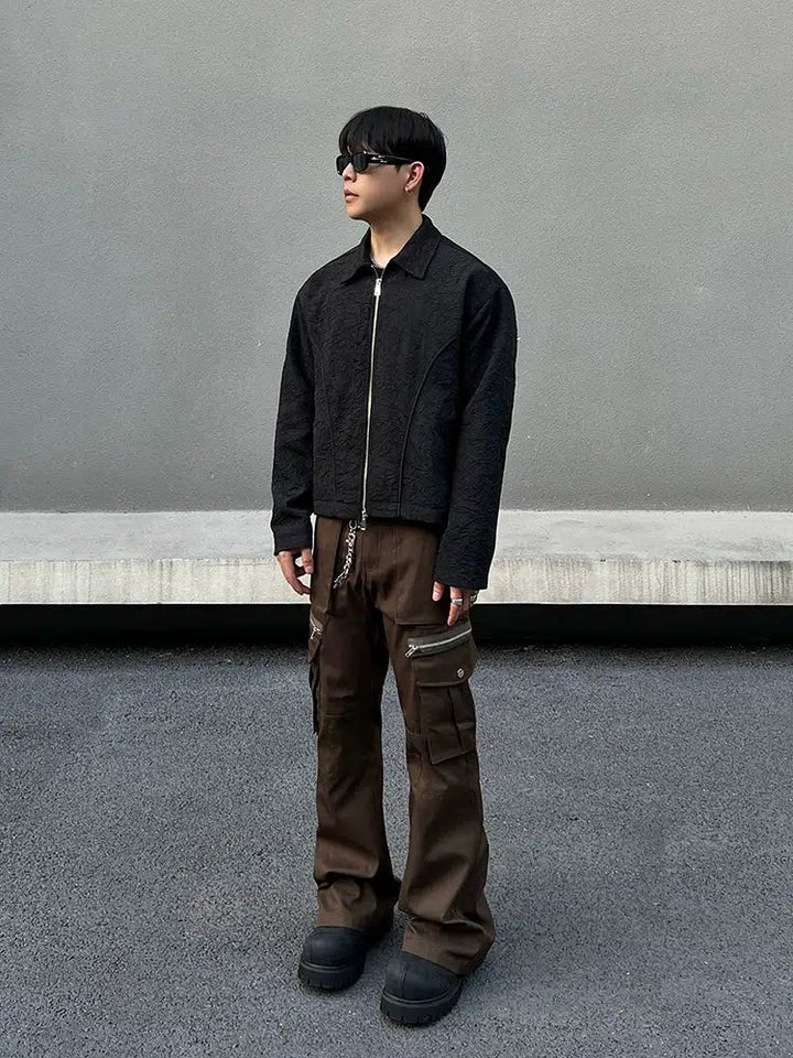 Zipper Pockets Casual Cargo Pants