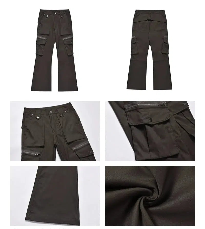 Zipper Pockets Casual Cargo Pants