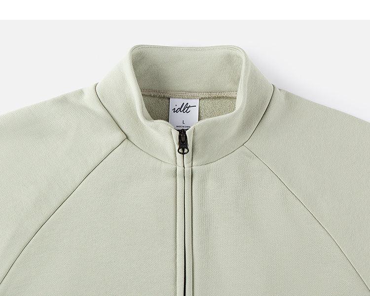Zipper Raglan Sleeve Sweatshirt