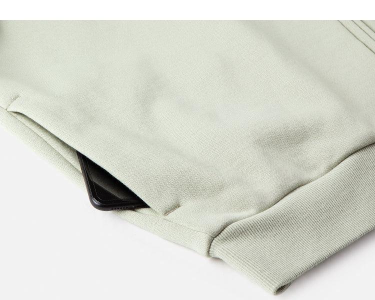 Zipper Raglan Sleeve Sweatshirt