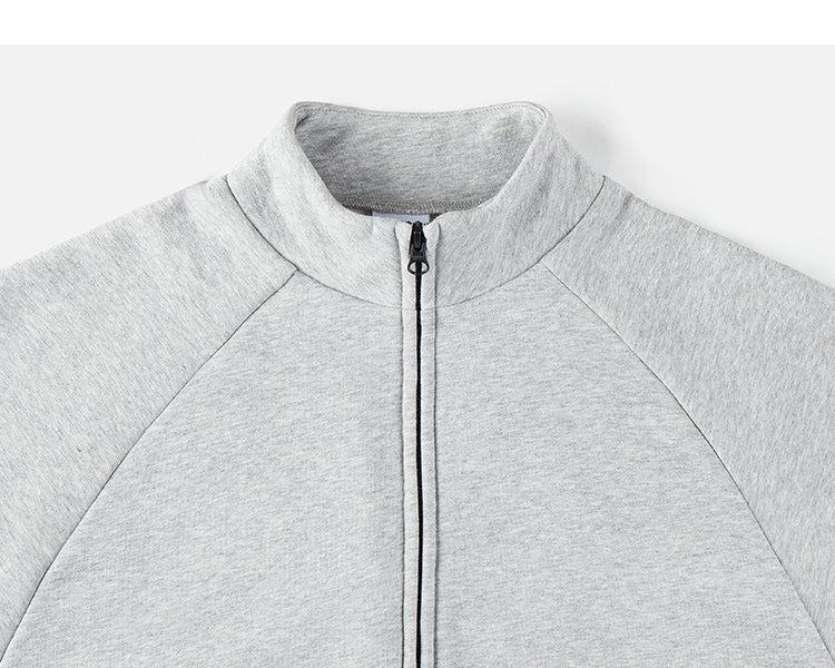 Zipper Raglan Sleeve Sweatshirt
