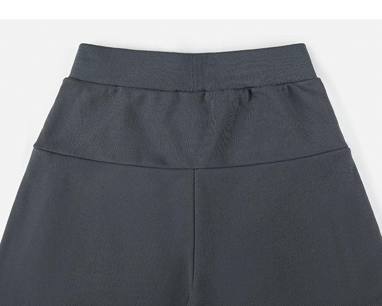 Zipper Wide-leg Loose Sweatpants