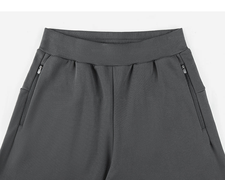 Zipper Wide-leg Sports Pants