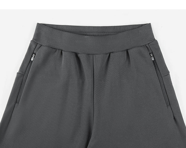Zipper Wide-leg Sports Pants
