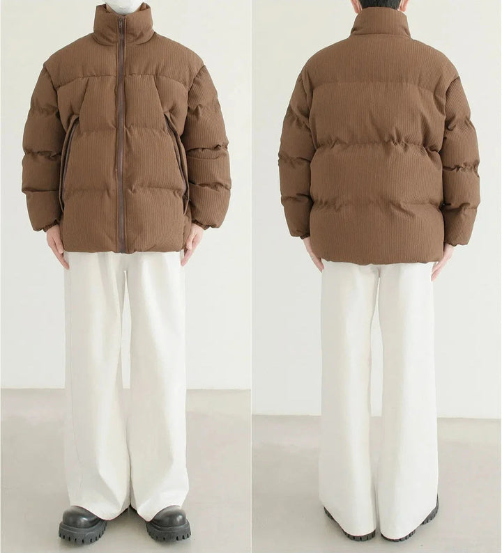 Zippered Cotton-Padded Jacket