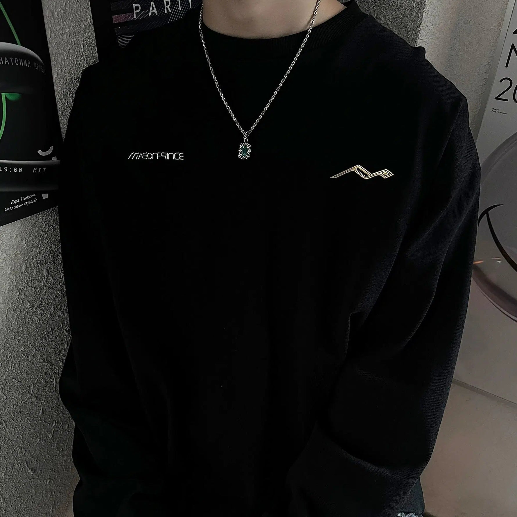 Zircon Emerald Pendant Necklace