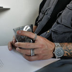 Zircon & Rivets Index Finger Ring