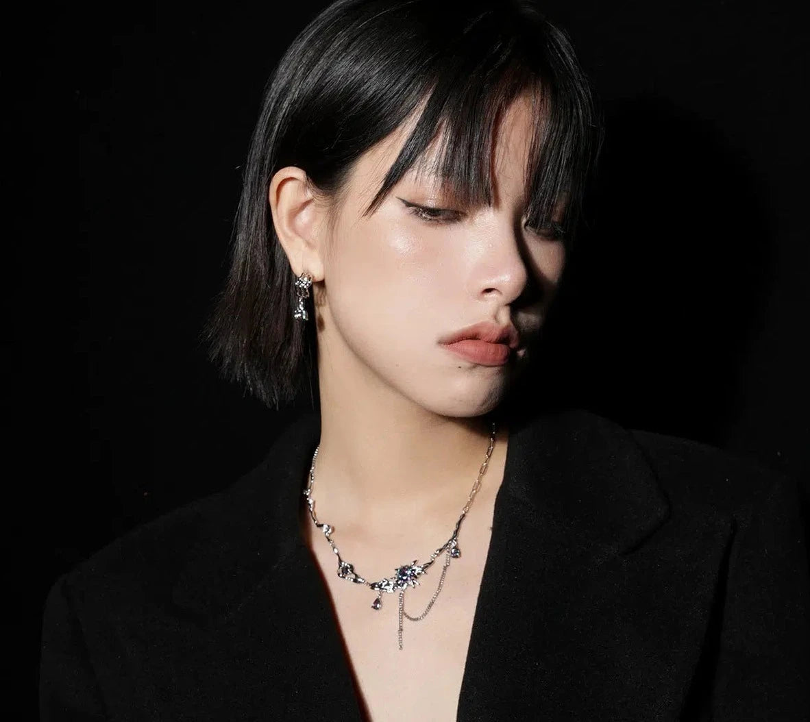 Zircon Tassel Necklace