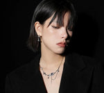 Zircon Tassel Necklace