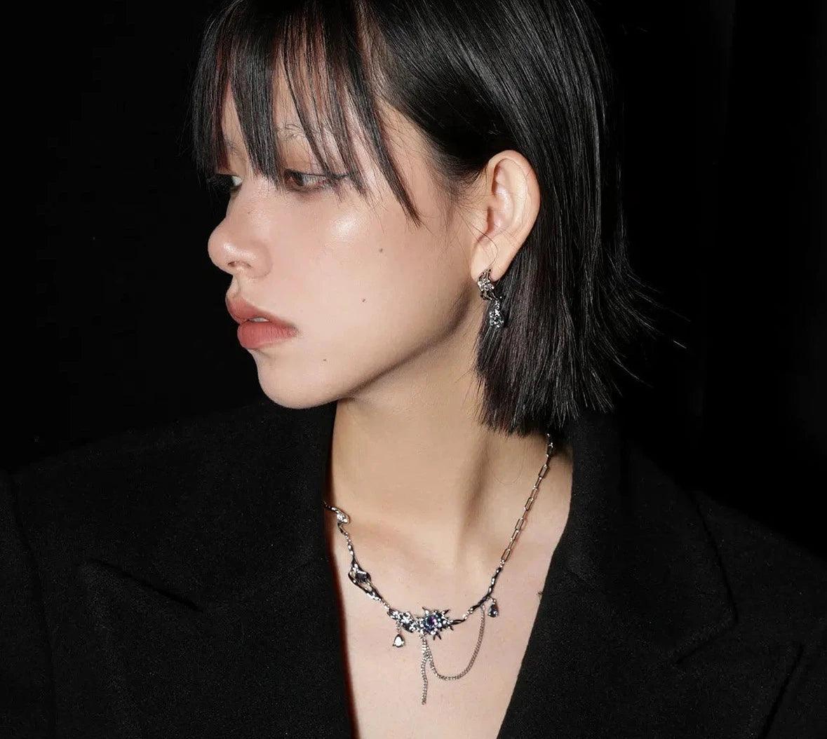 Zircon Tassel Necklace