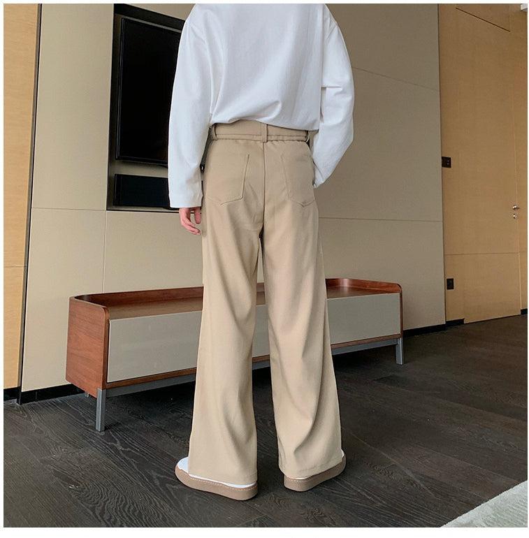Anti-wrinkle Straight Leg Pleated Pants