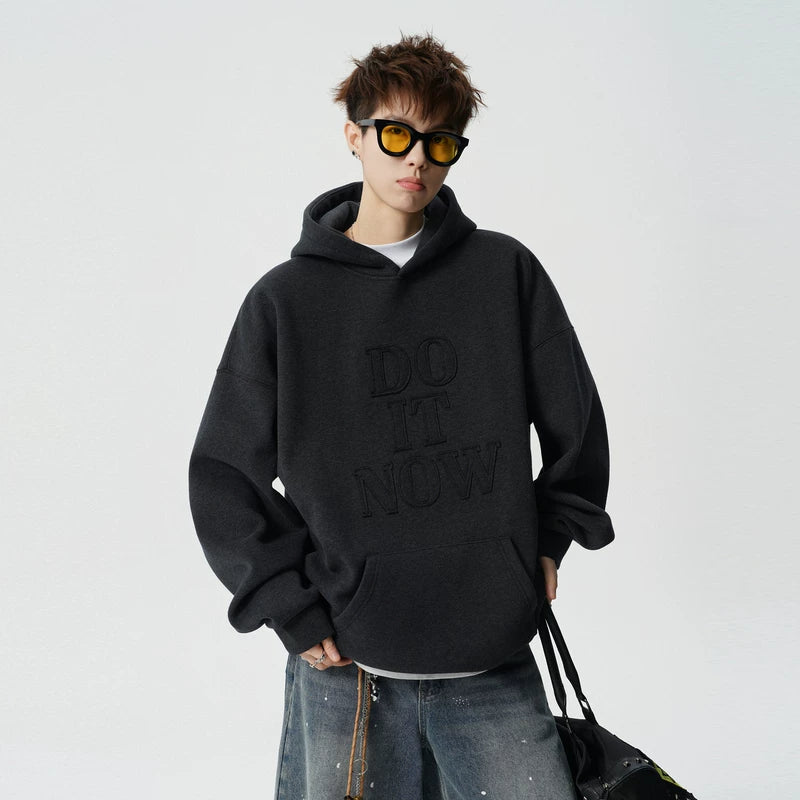 Appliqué Letter Heavyweight Oversized Hoodie 5