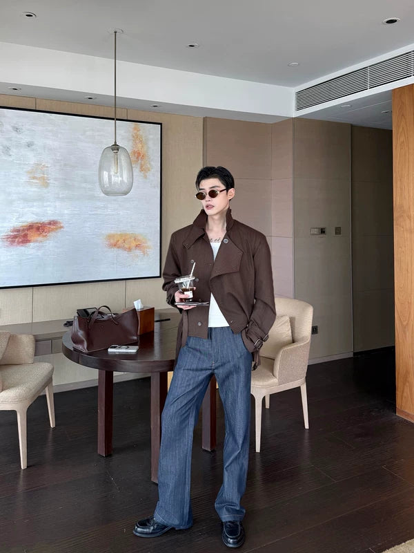 Asymmetrical Double-Breasted Short Jacket 2