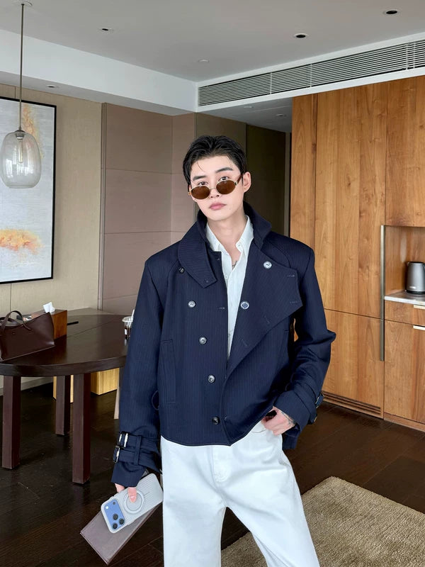 Asymmetrical Double-Breasted Short Jacket 5