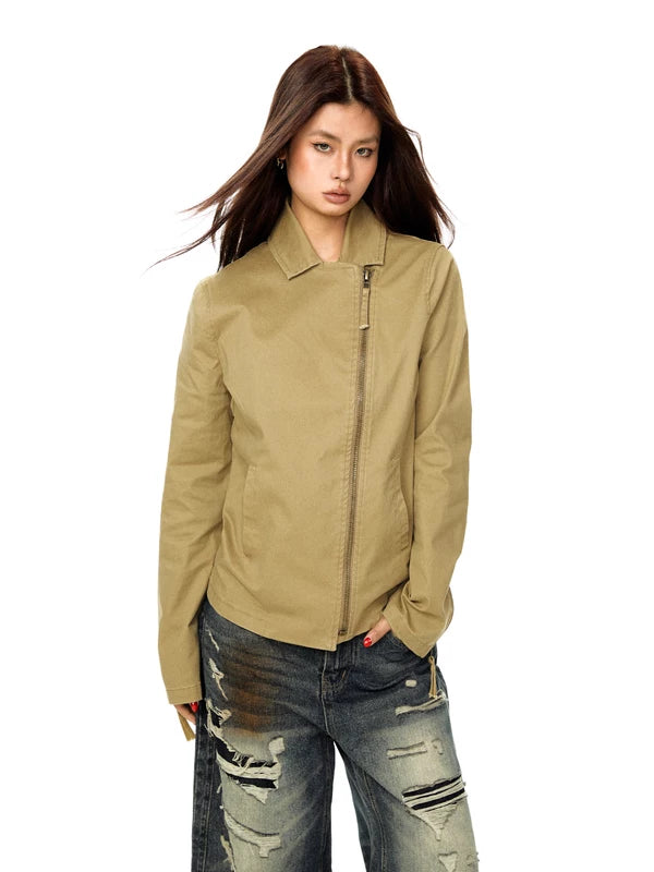 ,6036767749430,6036767749431,6036767749432,6036767749433, Asymmetrical Zip-Up Short Street Jacket