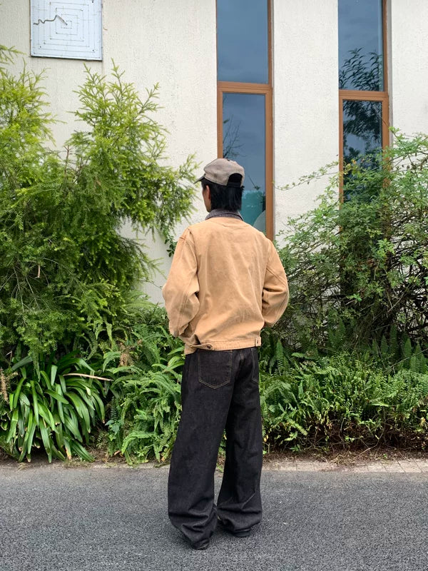 Baggy Wide-Leg Raw Denim Jeans Pants 3