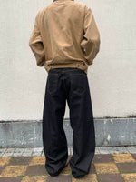 Baggy Wide-Leg Raw Denim Jeans Pants 5