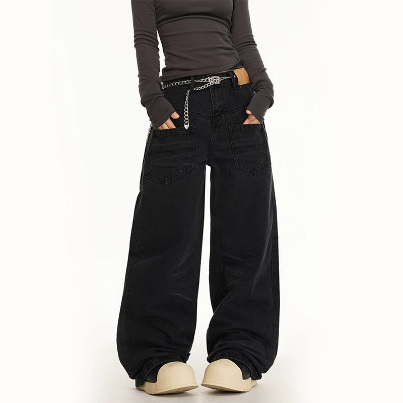 Baggy Wide Leg Straight Jeans Pants 3