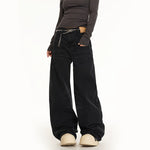 Baggy Wide Leg Straight Jeans Pants 4