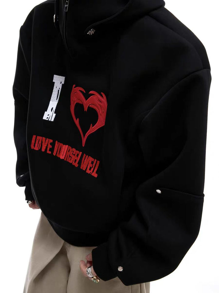 Graphic Printed Hooded Sweatshirt