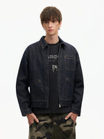 Boxy Raw Denim Zip Front Jacket 3