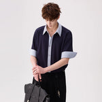 6037877985097,6037877985098,6037877985099,6037877985100, Business Casual Striped Mid-Sleeve Shirt