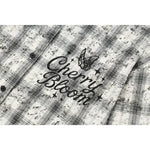 Butterfly Embroidered Plaid Button-Up Shirt 3
