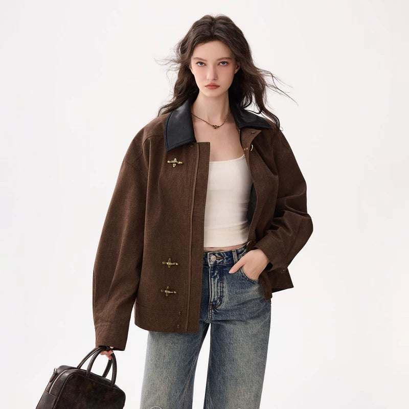 6197056683567,6197056683568,6197056683569, Button-Front Bomber Jacket with Stand Collar